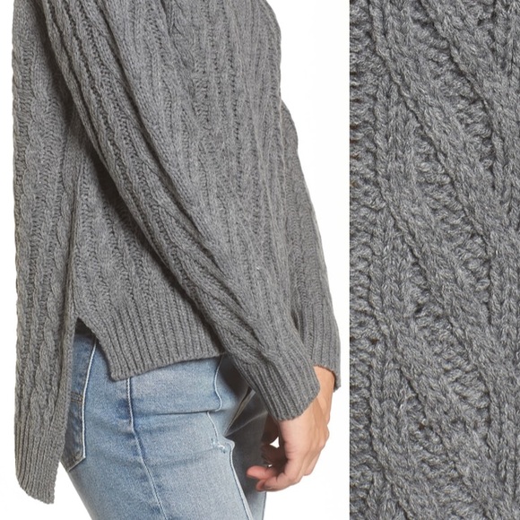 [debut] Cable Knit Turtleneck Sweater in Gold - Picture 3 of 6